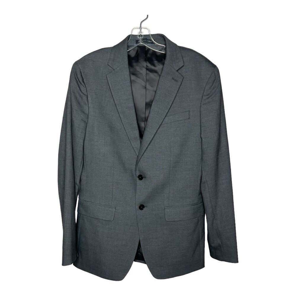 Banana‎ Republic Suit Jacket Blazer Slim Fit Mens Size 38R Gray 2 Button Career